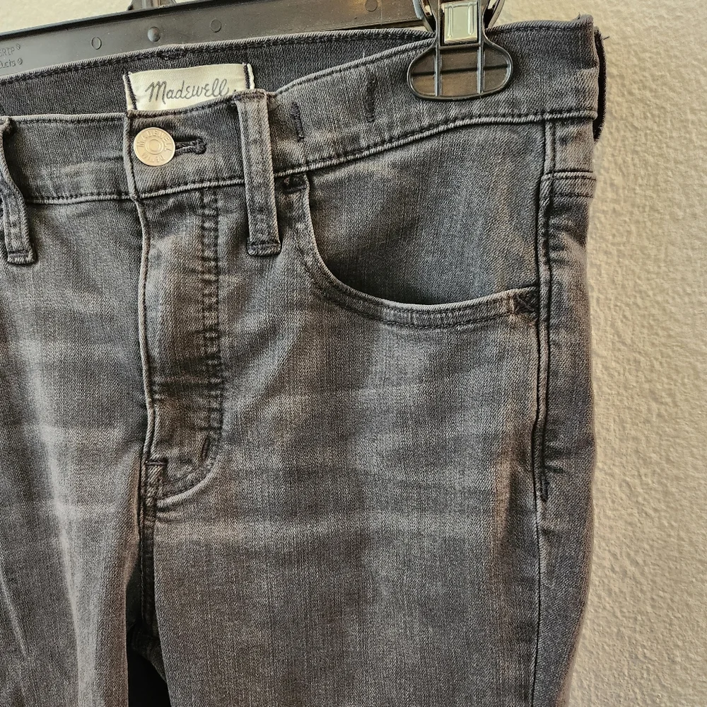 Madewell Roadtripper Jeans Women's Size 27 Black Skinny Mid Rise Denim‎